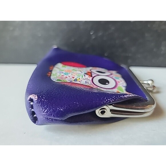 Purple Owl Coin Purse, USED - Picture 3 of 10